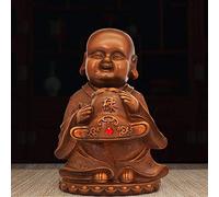 ZCCZJS Mini Resin Buddha Statue of Tea car Table Decoration Ornament Ornaments Home Decor Garden Ornaments Indoor or Outdoor Feng Shui Meditation Figurines, Piggy Bank,life
