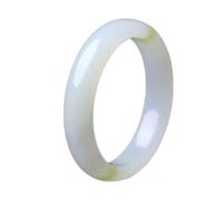 ZCCZJS Natural Feng Shui White Jade Bangle Bracelet for Women Genuine Fashionable Safe and Auspicious Fit 58-62mm