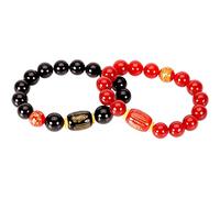 ZCCZJS Natural Gemstone Bracelet, Natural Stone Red Agate Crystal Bracelet for Women Men 10/12/14mm Round Beads Bracelet Amulet Wealth Good Luck Reiki Crystal Quartz Chakra,Obsidian,14mm