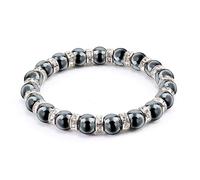 ZCCZJS natural hematite beads bracelets men no-magnetic women crystal stone stretch bracelet & bangle