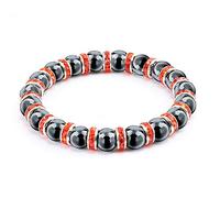 ZCCZJS natural hematite beads bracelets men no-magnetic women crystal stone stretch bracelet & bangle