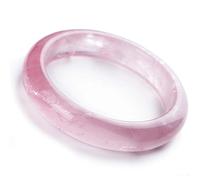 ZCCZJS Natural Pink Rose Quartz Clear Crystal Mozambique Fashion Love Round Women Bangle 53-61mm
