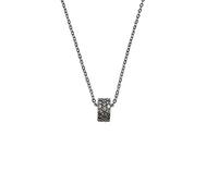 ZCCZJS Necklaces,925 French Simple Round Necklace Women Pavé Crystal Sparkling Charming Wjewelry Gift