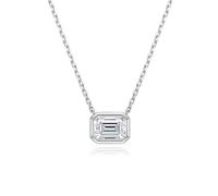 ZCCZJS Necklaces for women, 6 * 8mm 2ct Emerald Cut Moissanite Pendant Diamond with 100% s925 Silver Necklaces for Women