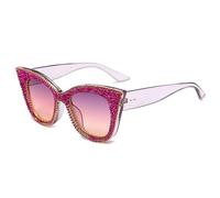 ZCCZJS New 2025 Diamond Cat's Eye Sunglasses Women Men Rhinestone Crushed Drill Sunglasses Eyeglasses Shades Sun Glasses