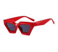 ZCCZJS New 2025 Retro Polygon Cat's Eye Black Sunglasses Women Punk Shades UV400 Men Cateye Sun Glasses Eyeglasses