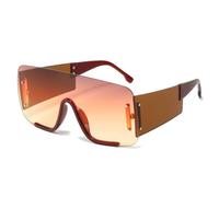 ZCCZJS Oversized One Piece Sunglasses Women Steampunk Sun Glasses For Men UV400 Shades