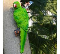 ZCCZJS Parrot Resin Statue,Wall Mounted Garden Wall Sculpture,Animal Art Ornaments Garden Decoration For Home Office Garden N 12x8x38cm(5x3x15inch)
