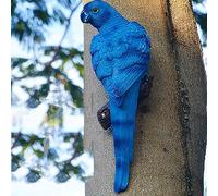 ZCCZJS Parrot Resin Statue,Wall Mounted Garden Wall Sculpture,Animal Art Ornaments Garden Decoration For Home Office Garden M 12x8x38cm(5x3x15inch)