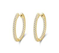 ZCCZJS Rainbow Color Sparkling Earrings Circle Zirconia Hoop Earrings for Women Wedding Jewelry