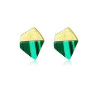 ZCCZJS Real 925 Sterling Silver Created Turquoise Stud Earrings For Women Fine Jewelry Brush Sliver Gift S925 Ear