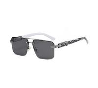 ZCCZJS Retro Metal Double Bridges Square Women Luxury Sunglasses Fashion Rimless Gradient Ocean Film UV400 Men Sun Glasses