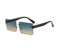 ZCCZJS Retro Sunglasses Women Rimless Gradient Sun Glasses Shades Cutting Lens Ladies Frameless Eyeglasses