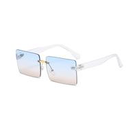 ZCCZJS Retro Sunglasses Women Rimless Gradient Sun Glasses Shades Cutting Lens Ladies Frameless Eyeglasses