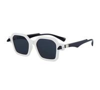 ZCCZJS Retro Unique Square Sunglasses Women Fashion Double Colors Shades UV400 Men Trending Punk Polygon Rivets Sun Glasses