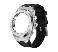 ZCCZJS Rubber Strap Suitable for GA2100/2100 Stainless Steel Metal case Fluoro Rubber Strap+Modification Tools