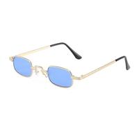 ZCCZJS Small Rectangle Sunglasses for Women Men Fashion Retro Metal Frame Sun Glasses Vintage Punk Shades UV400 Eyewear