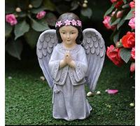 ZCCZJS Statue Garden And Of Decor Sculpture Design Garden Courtyard Decoration Little Angel Ornament Resin Girl Character Sculpture American Outdoor