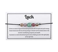ZCCZJS Stone Beaded Wax Thread Bracelet Anxiety Amethyst Flash Stone Combination Creative Crystal Female Bracelet