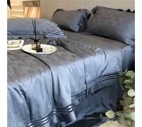 ZCCZJS Summer Tencel Ice Silk Quilt Four-Piece,Tencel Silk Double-Sided Machine Washable Air-Conditioning Quilt, Cool Feeling Silky Quilt Pillowcase Bedding Set D-220 * 240CM(5)