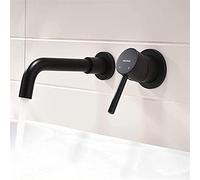 ZCCZJS -Taps,Faucets,Concealed Embedded Cold Heat Faucets Wall Buried Water Bathroom Cabinet Faucet Taps Washbasin Wash Your Face Basin Retro Black Rotate Water-Tap Copper15 cm/Black 20 cm