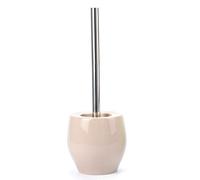 ZCCZJS Toilet brush holder Creative Simple Long Handle Toilet Brush Ceramic Durable Toilet Brush Bathroom Cleaning Brush Set Toilet Brushes,Toilet Brush with Holder (C)