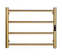 ZCCZJS Towel Warmer with Timer, Electric Heated Towel Rack Wall Mounted 304 Stainless Steel Energy Efficient 58W Heated Towel Rail 4 Bar Bath Towel Heater for Bathroom