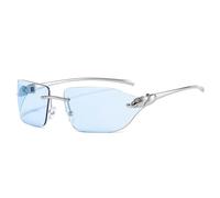 ZCCZJS Vintage Unique Cheetah Sunglasses Women Rimless Clear Ocean Lens Eyewear Men Sun Glasses Shades UV400