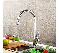 ZCCZJS with Crystal Spring Three Section Pulls Out Spray Head Cold and Hot Water Mixer, Kitchen Faucet, Single Linked Chrome Plating Kitchen Sink, Faucet Single Handle.