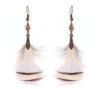 ZCCZJS Women Bohemian Earring -Irregular Geometric Tassel Feather Pendant With Diamond Earrings,Feather Ethnic Retro Dangle Curved Needle Earring Women Teen Girls Jewelry ui