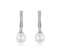 ZCCZJS Women's Earrings New Tide Sterling Silver Large Pearl Earrings Female Long Temperament high Sense Tassel Earrings for Birthday/Party//Friendship Gifts ui