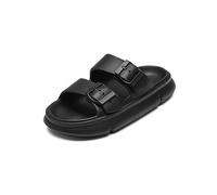 ZCCZJS Womens Slippers Thick Platform Slippers Men Women Pillow Slides Sandal Summer Outdoor Beach Shoes Buckle Home Bathroom Flip Flops(White,44-45 (27-27.5cm))