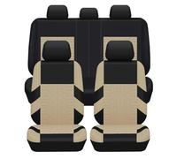 ZCCZQF Car Seat Cover for Seat Toledo IV, Car Seat Protector Set, Comfortable and Breathable Protector Front Rear Back Seat Covers Accessories,5 Seats-Beige