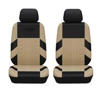 ZCCZQF Car Seat Cover for VW Golf 8 MK8 TSI TDI GTI GTD GTE R R-Line, Car Seat Protector Set, Comfortable and Breathable Protector Front Rear Back Seat Covers Accessories,2 Seats-Beige