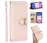 ZCDAYE Case for iPhone 11, iPhone 11 (6.1 inch) Wallet Phone Case, Skin-Friendly Flip Premium Leather Case Cover for Women Girl Lady,Pink