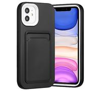 ZCDAYE Case for iPhone 11, Soft Silicone Phone Case with Card Holder, Silky Touch Slim Protective Phone Cover for iPhone 11 (6.1 inch), Black