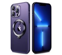 ZCDAYE Case for iPhone 13 Pro Max, iPhone 13 Pro Max Case [Compatible with Magsafe] [360° Rotating Invisible Stand] Translucent Protective Phone Cover for iPhone 13 Pro Max (6.7 inches),Purple