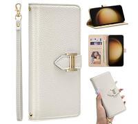 ZCDAYE Case for Samsung Galaxy S24 Plus, Samsung S24 Plus 6.6 inch Wallet Phone Case, Skin-Friendly Flip Premium Leather Case Cover for Women Girl Lady,Gray