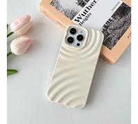 ZCDAYE for iPhone 11 Case, Cute Spiral Pattern Wave Shape Phone Case for Women Girls, Silky Touch Soft Slim Protective Cover Compatible with iPhone 11 (6.1 inch), Beige