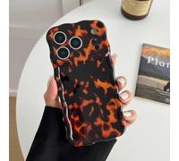 ZCDAYE for iPhone 17 Pro Case Cute Wavy Aethetic Printed Phone Case for Women Girls, Soft TPU Shockproof Full Camera Protective Cases for iPhone 17 Pro (6.3 inches,Amber Leopard Print