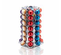 ZCDCP Coffee Pod Holder for Nespresso Vertuo, Chrome, 16 inches (H) x 9.4 inches (W) x 16 inches (D), 80 Pods, 360° Rotation