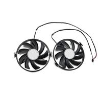 ZCDYGHU 2Pcs GPU VGA Cooler FDC10H12S9-C FY09010H12LPB Cooling Fan For Radeon XFX R9 380 X R7 350 360 370 Grahics Card As Replacement