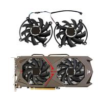 ZCDYGHU 2PCS/set for Colorful GTX1060 for GeForce GTX1070 GTX 1060 1070 iGame S Video Graphics card cooling fan