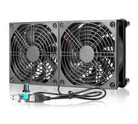 ZCDYGHU Dual 120mm 5V USB Powered PC Router Fans with Speed Controller Airflow Cooling Fan for Modem Receiver for DVR for Playstatio