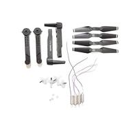 ZCDYGHU For E99pro Rc Drone Parts Motors Engines E99 Quadcopter Arm Propeller Blades Gear(Black)