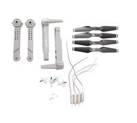 ZCDYGHU For E99pro Rc Drone Parts Motors Engines E99 Quadcopter Arm Propeller Blades Gear(Light Grey)