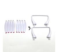 ZCDYGHU For S116 for MAX RC Drone Quadcopter Propeller Blades Maple Leaf Landing Gear Accessory Spare Part Kit(Red)