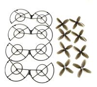 ZCDYGHU For S156 for RC Drone Parts Propeller Guard Quadcopter X226 Blade Protective Frames Accessory(8p blade 4p guard)