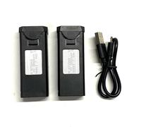 ZCDYGHU For S2S MAX RC Drone Battery Parts 3.7V 2000mah Lipo Propellers Blade Accessories LSRC LS-S2S for USB Charger(2battery kit)