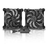 ZCDYGHU For SXOOL Quiet Dual 120mm USB Fan with Speed Controller for Receiver for DVR for Playstation for Xbox Computer Cabinet Cooling